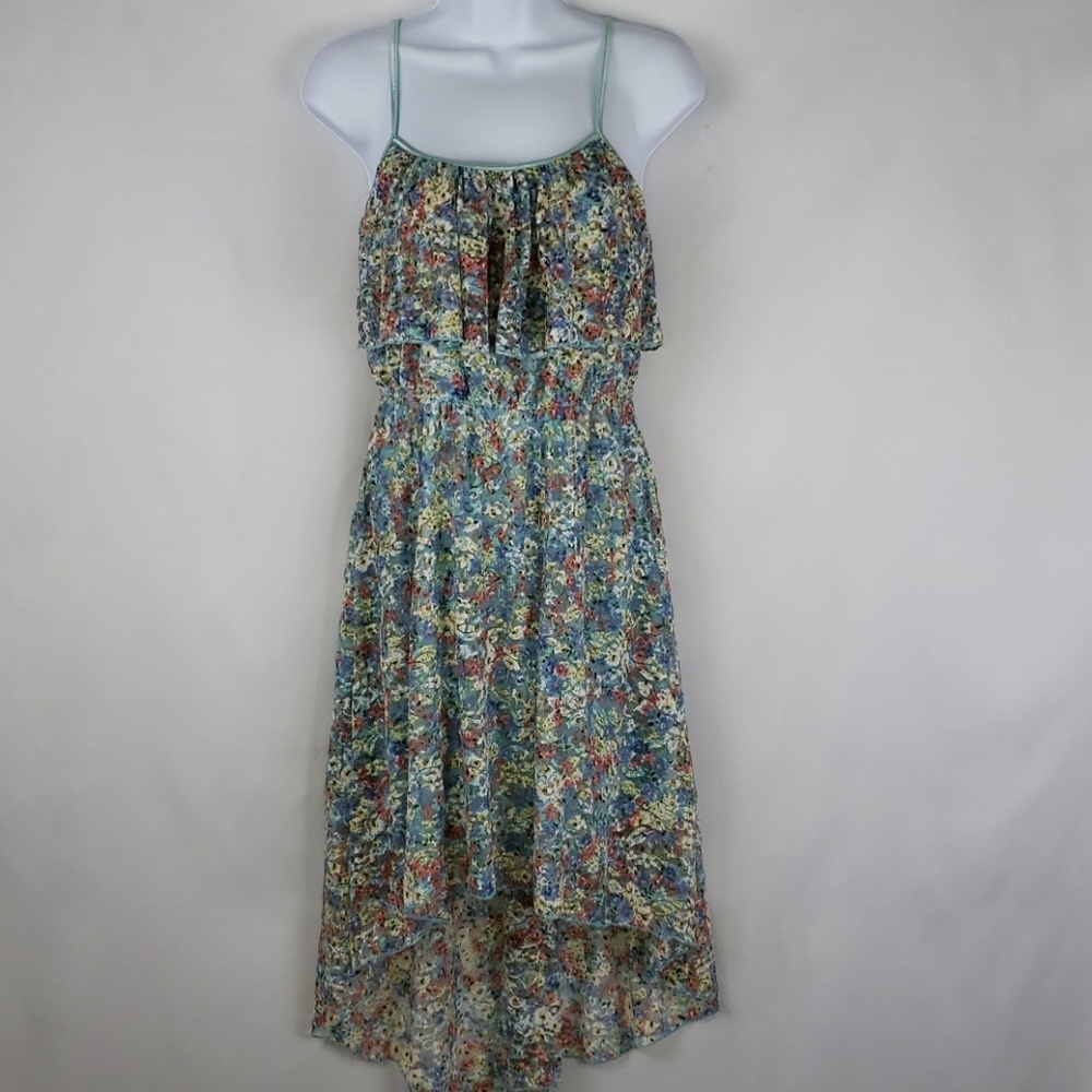 Love Reign Stretch Floral Lace High Low Dress SM